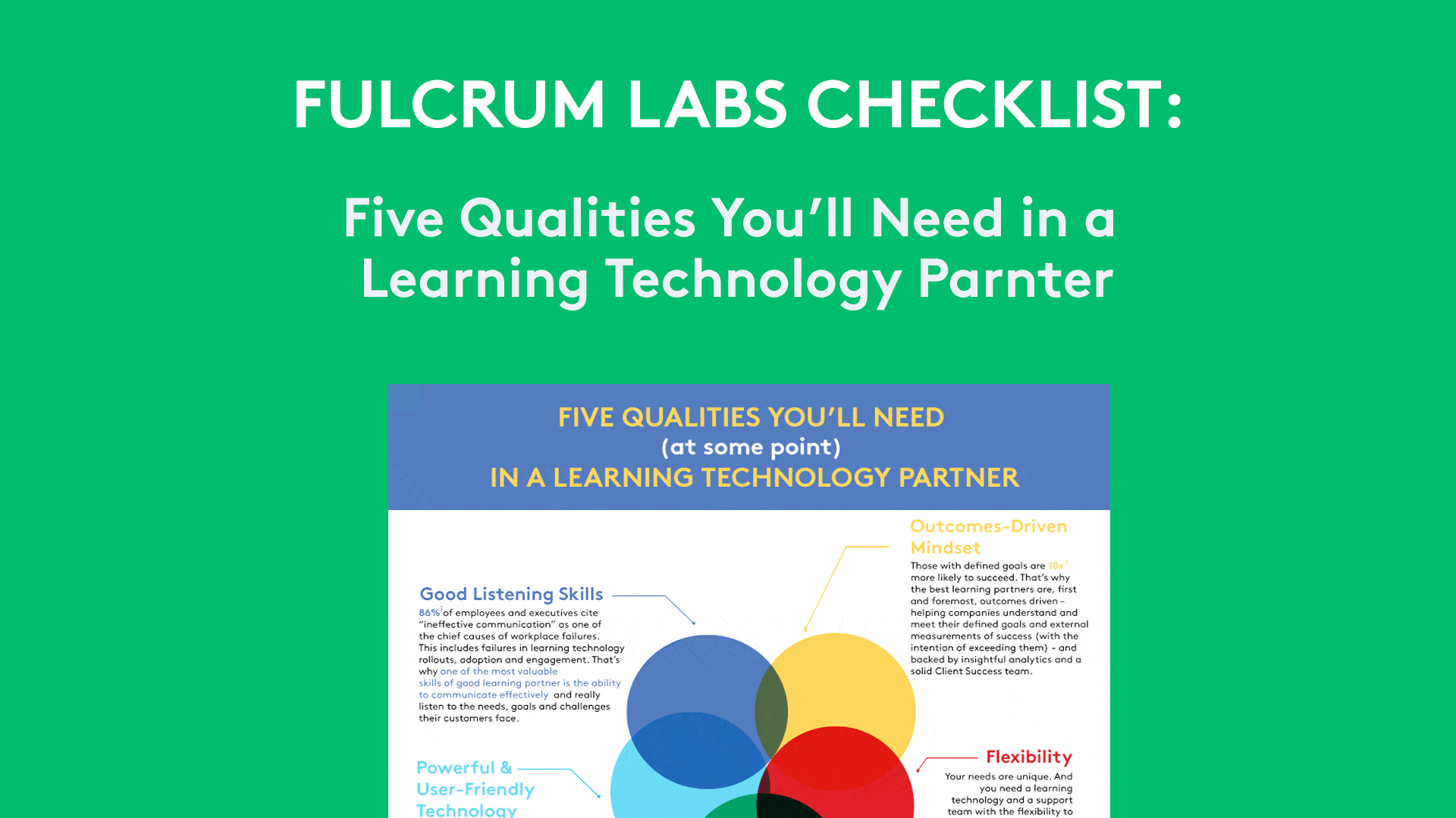 Checklist for a great learning partner